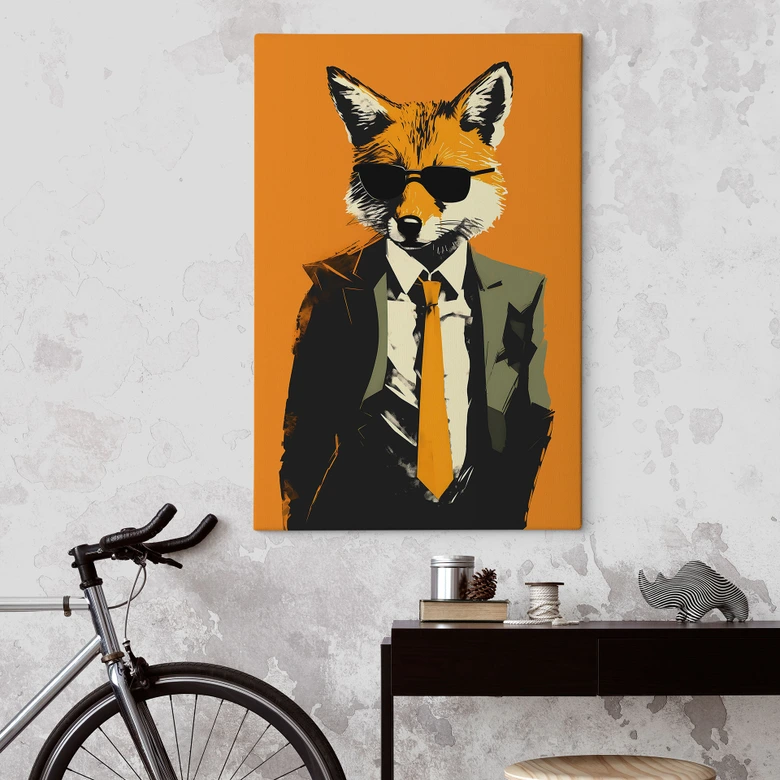 Leinwandbild Cooler Fuchs im Anzug - Magnusson 