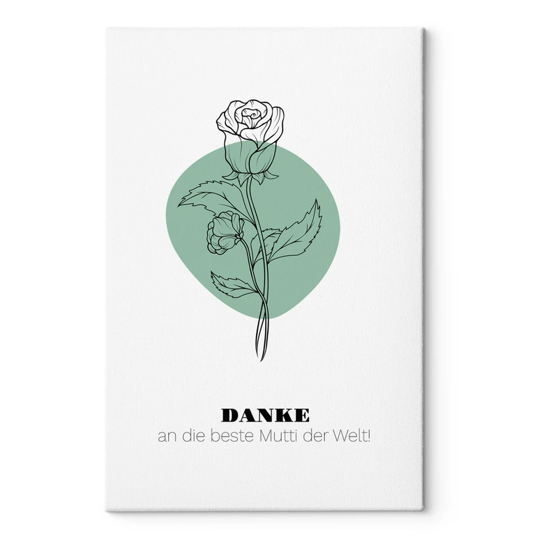 Personalisierbares Leinwandbild Monatsblume Juni 