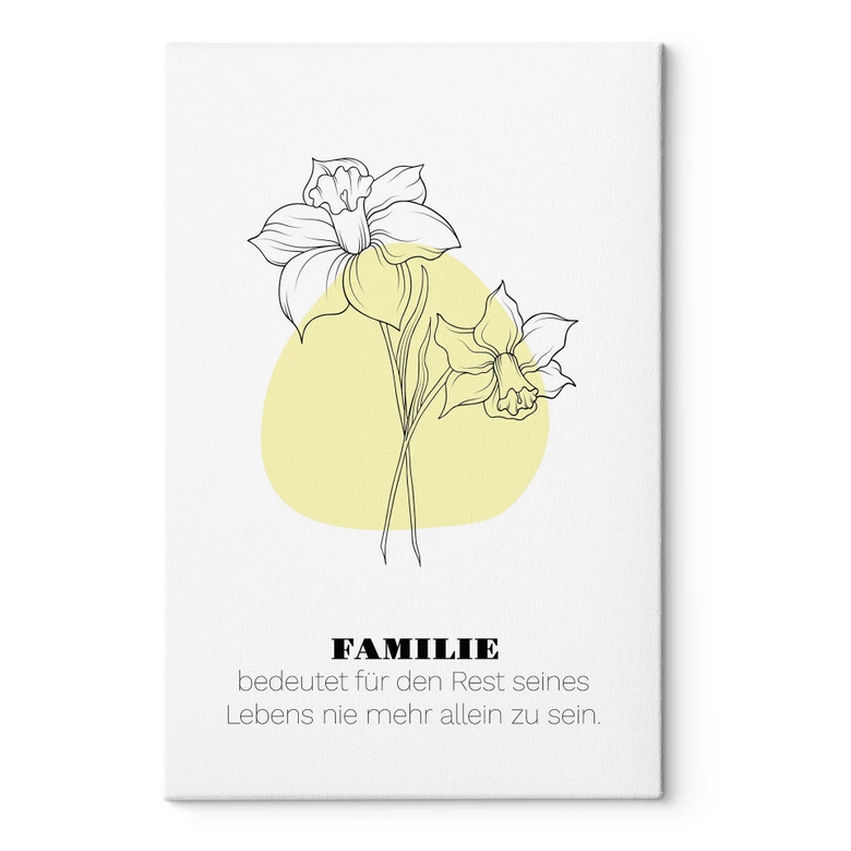 Personalisierbares Leinwandbild Monatsblume März 