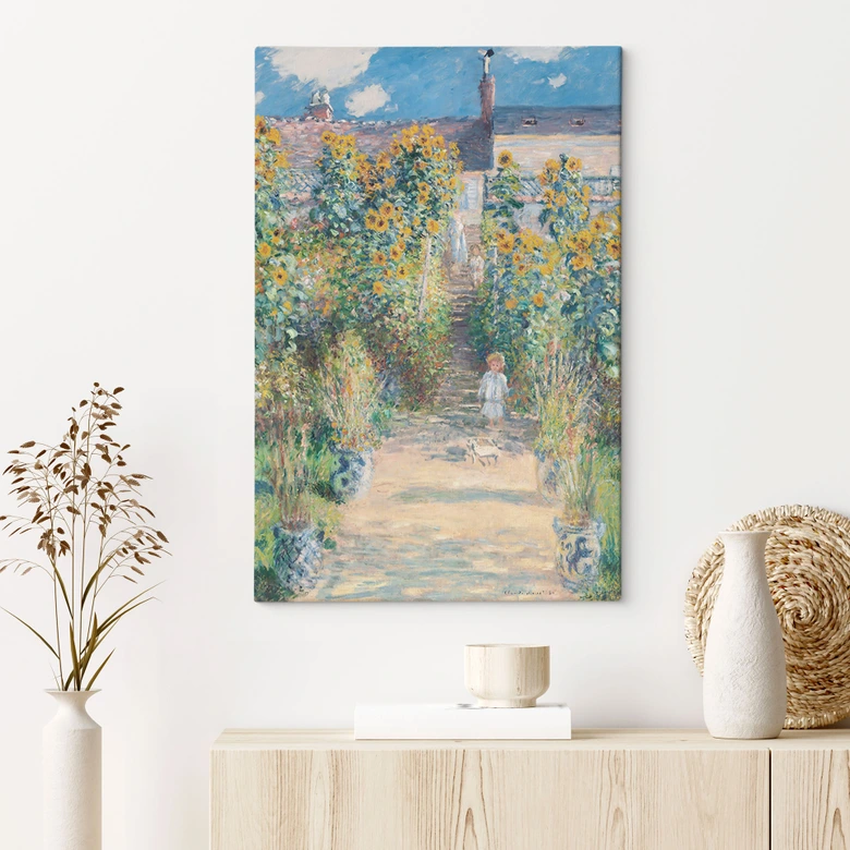 Canvas print Monet's garden in Vétheuil - Monet 
