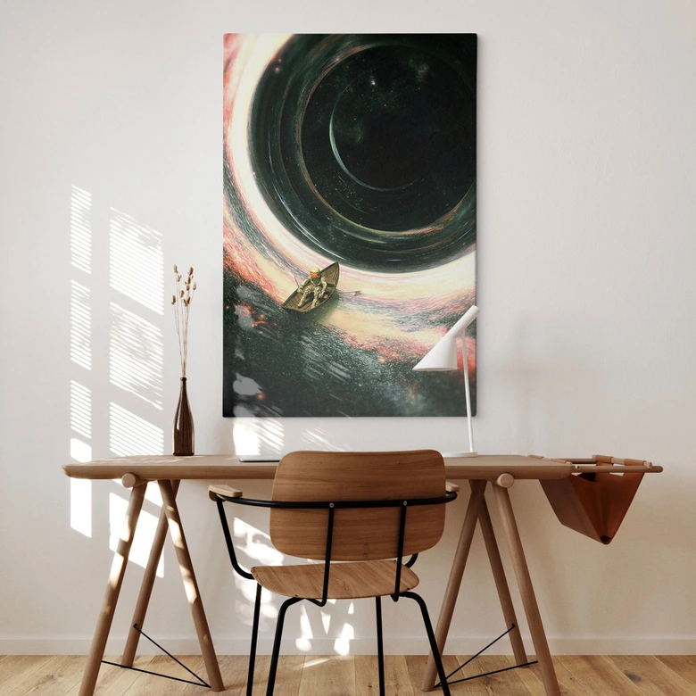 Canvas  Astronaut i en båd - Nicebleed 