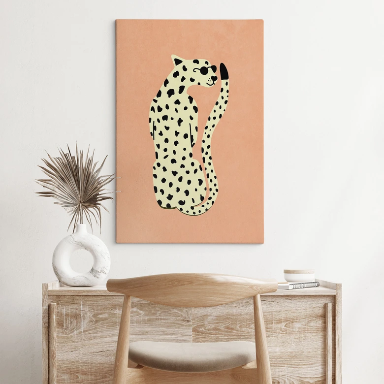 Leinwandbild Eleganter Gepard mit Sonnenbrille - Oltmanns 