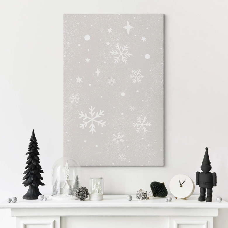 Leinwandbild Winter - Schneeflocken - Orara Studio 