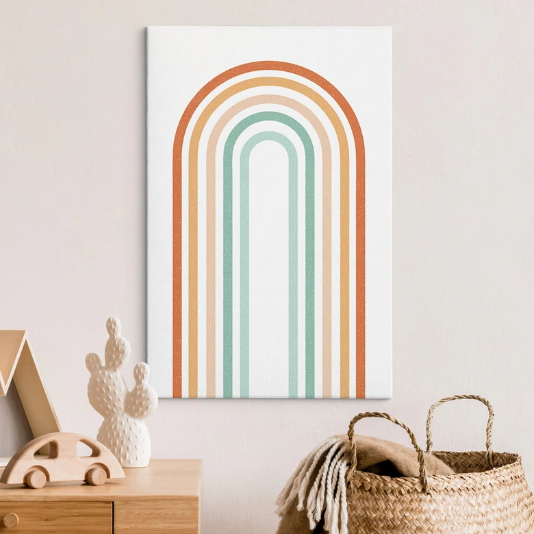 Leinwandbild Regenbogen Boho 