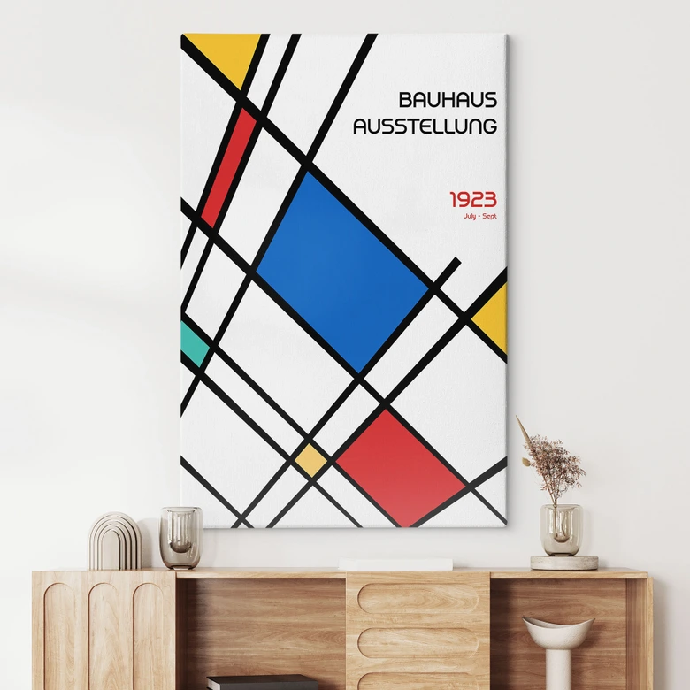 Leinwandbild Retro Bauhaus Ausstellung 1923 - Retrodrome 