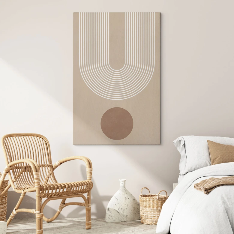 Canvastavla Abstrakt geometri i balans - Ristova 