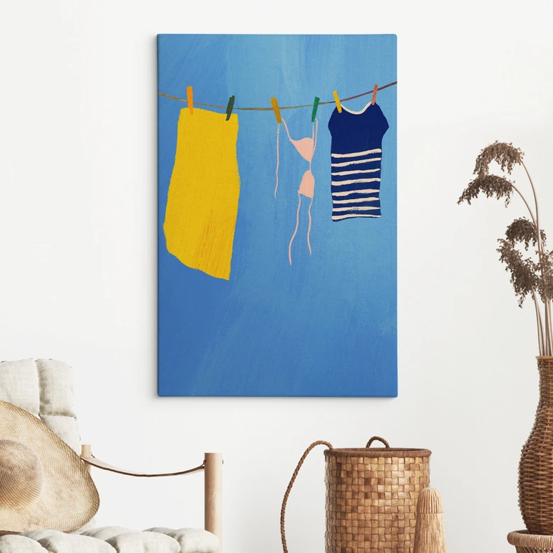 Canvastavla Sommarlinne under en blå himmel - Rivers 