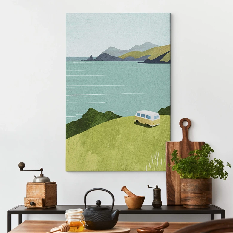 Obraz na płótnie Krajobraz - Van Życie na wybrzeżu - Rivers 