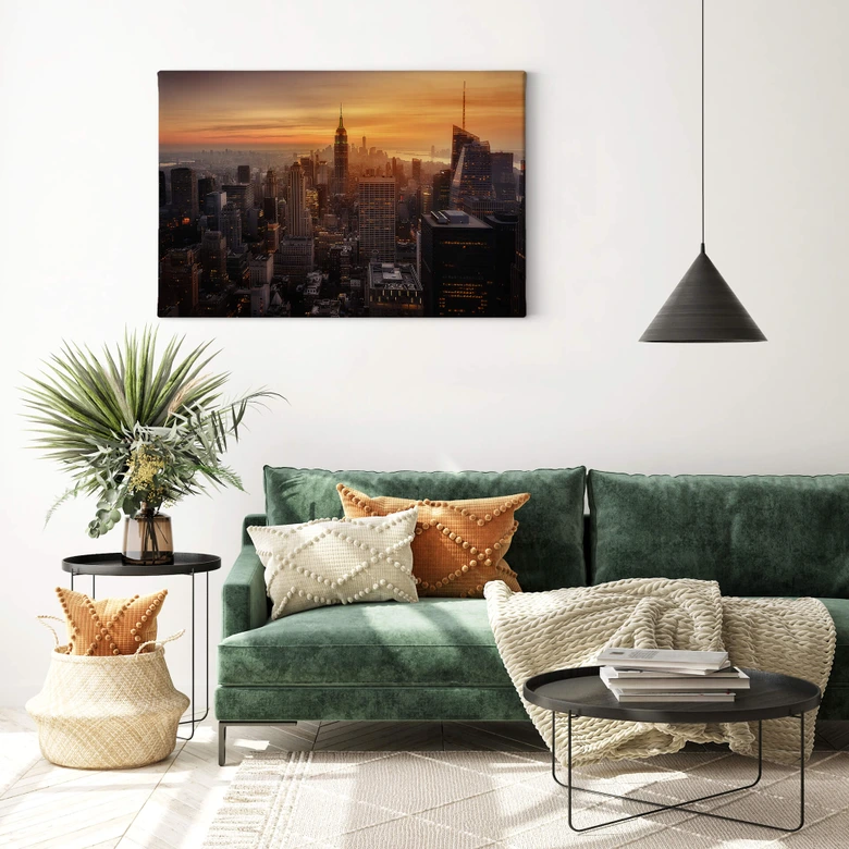 Tableau sur toile Ruiz Dueso - New York au coucher du soleil 