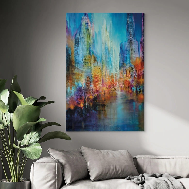Obraz na płótnie abstrakcyjne miasto - Schmucker 