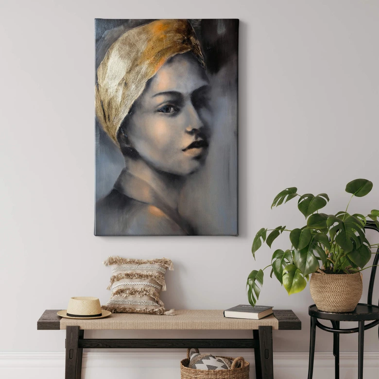 Leinwandbild Schmucker - Das Mädchen mit dem goldenen Haarband 