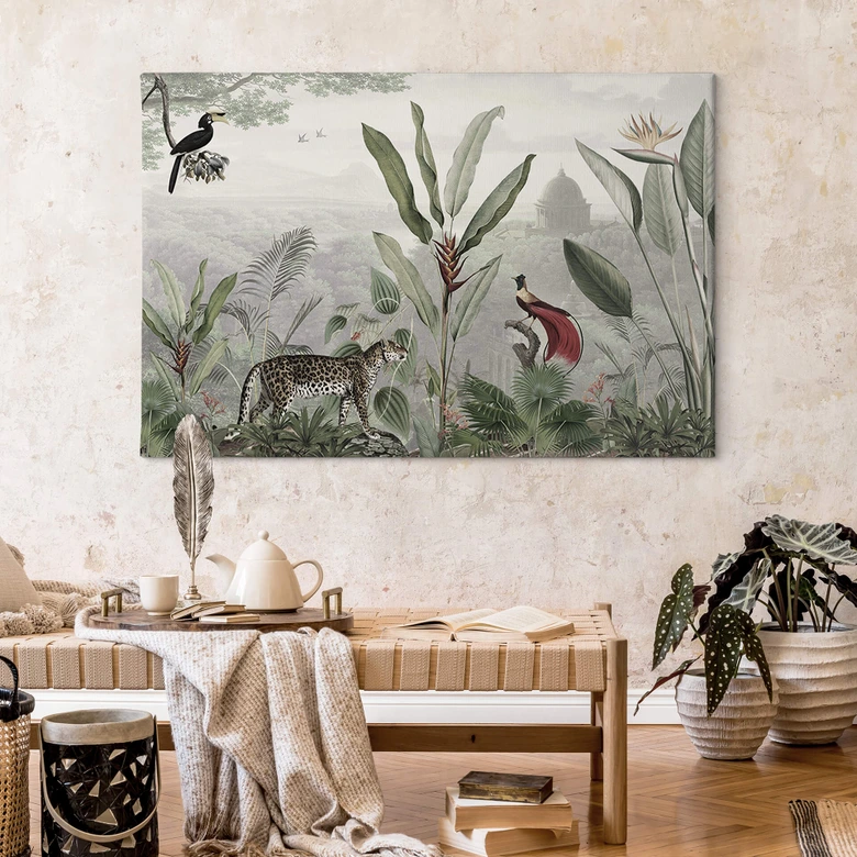 Lienzo Sir Edward - Templo en los trópicos 