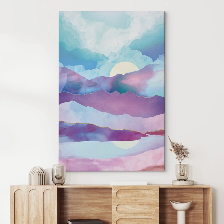 Canvas Oogverblindend berglandschap - SpaceFrog Designs 