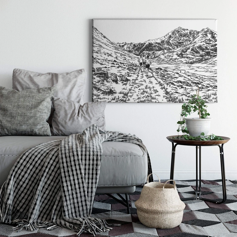 Tableau sur toile Sparshott - Le sentier de randonnée 