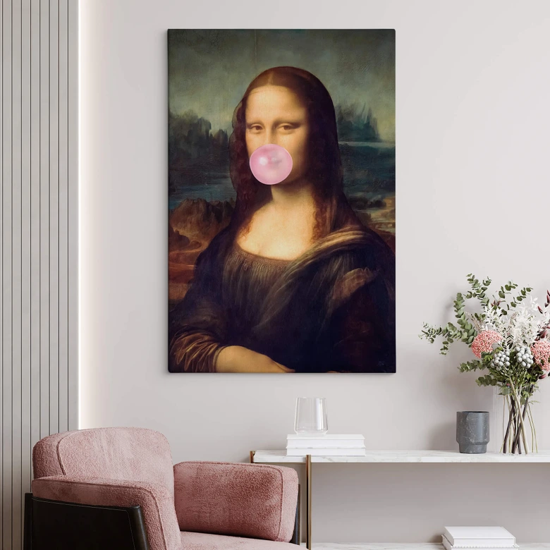 Leinwandbild Taudalpoi - Mona Lisa mit Kaugummi 