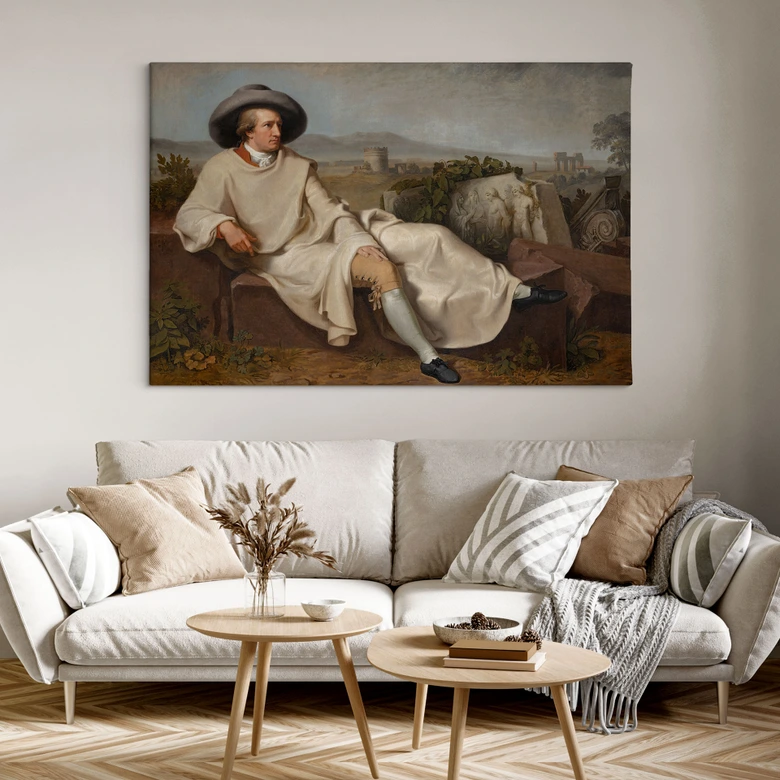 Leinwandbild Tischbein - Goethe in der römischen Campagna 