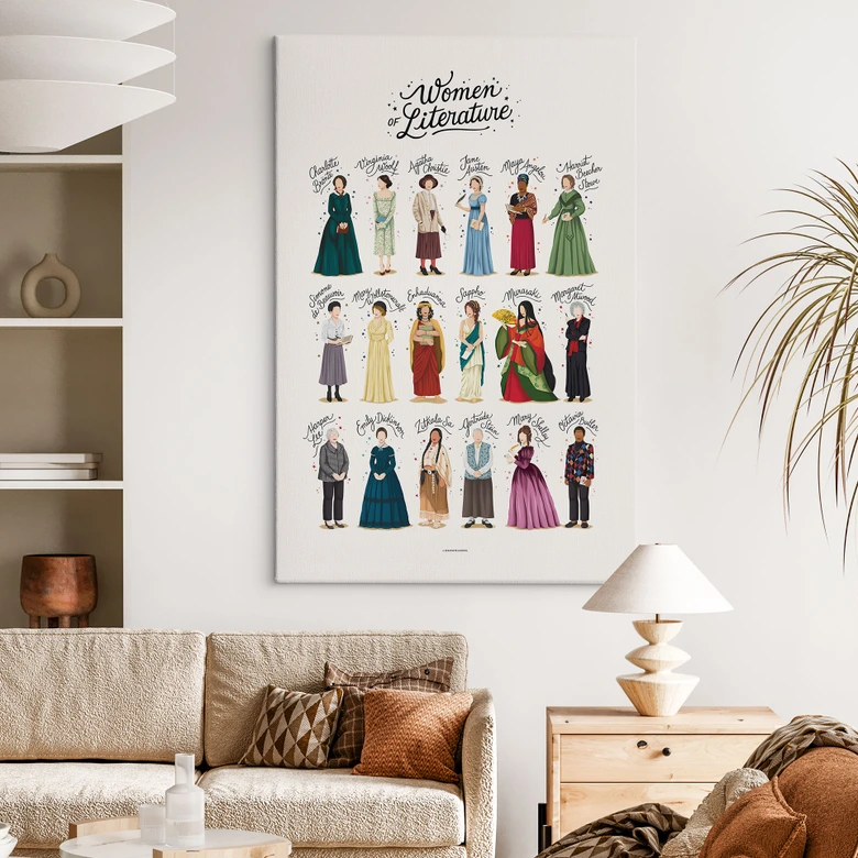Leinwandbild Berühmte Frauen der Literatur - Tohmé 