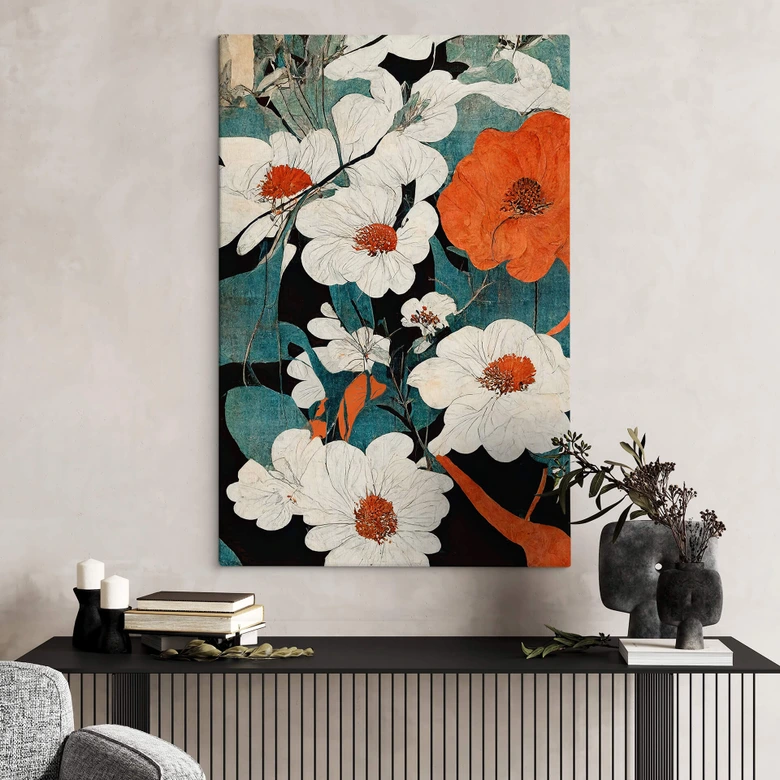 Canvas  Treechild - Asian Flowers 