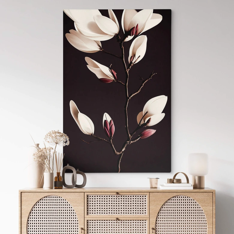 Leinwandbild Edle Magnolienblüten - Treechild 