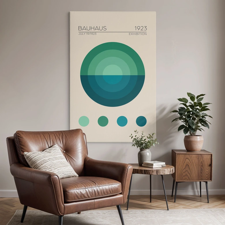 Canvas, Leinwandbild Bauhaus Mavi Daire - Tunaboylu 