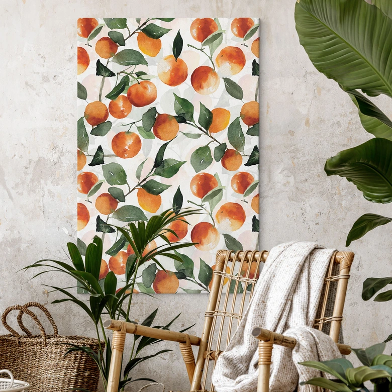 Leinwandbild Fruchtige Mandarinen - UN Designs 