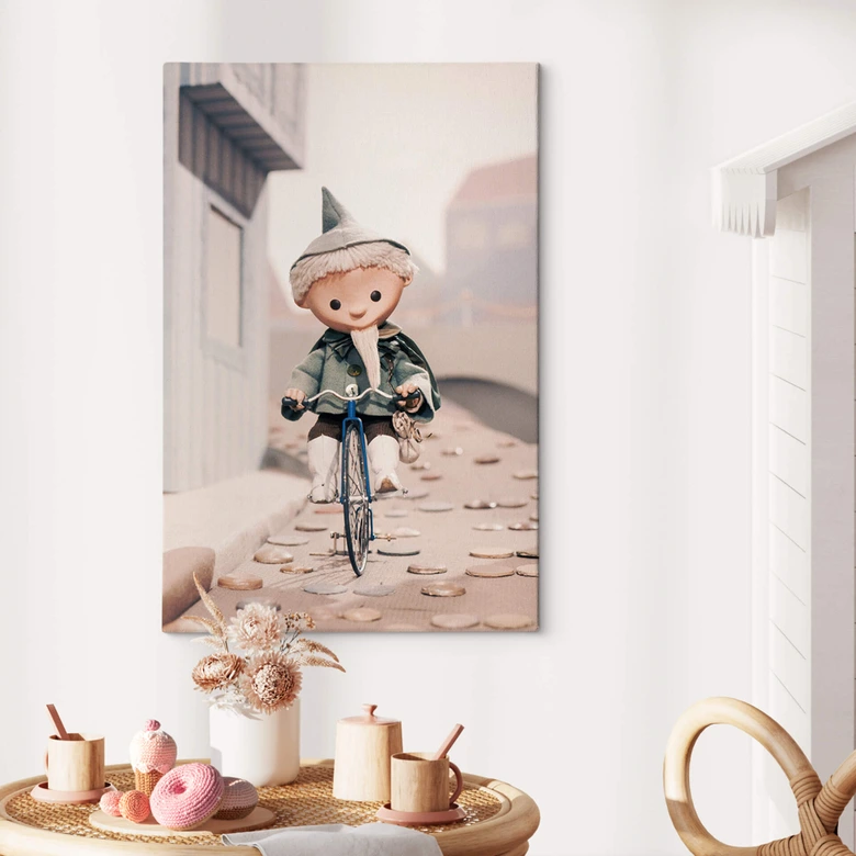 Canvas Print Sandman on a Bicycle 
