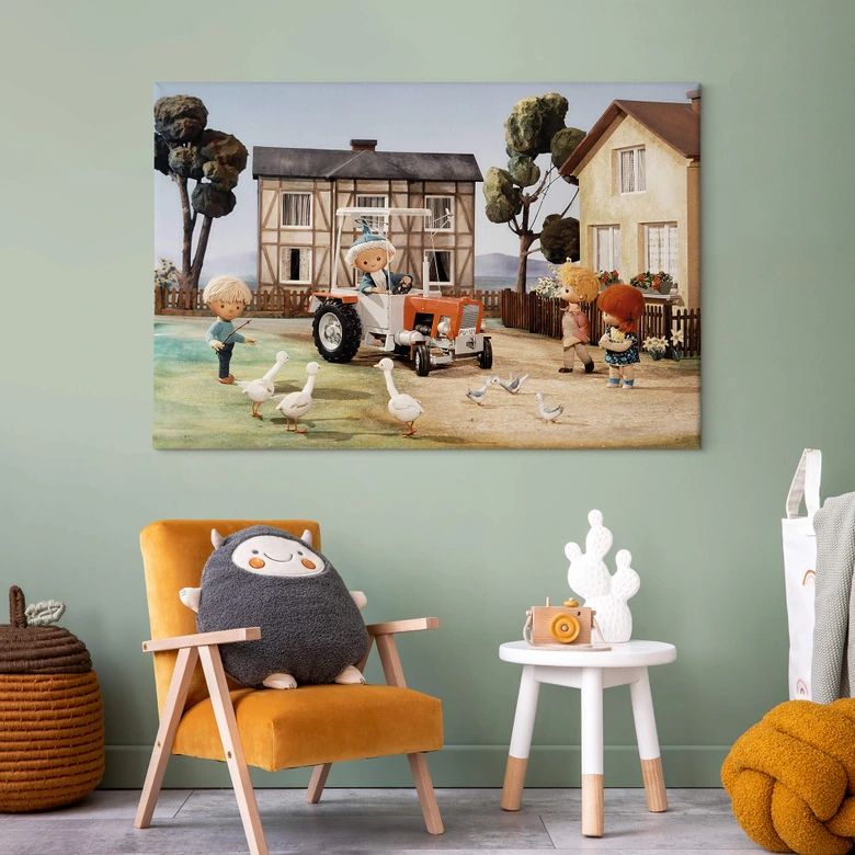 Canvas Print Sandman with tractor 