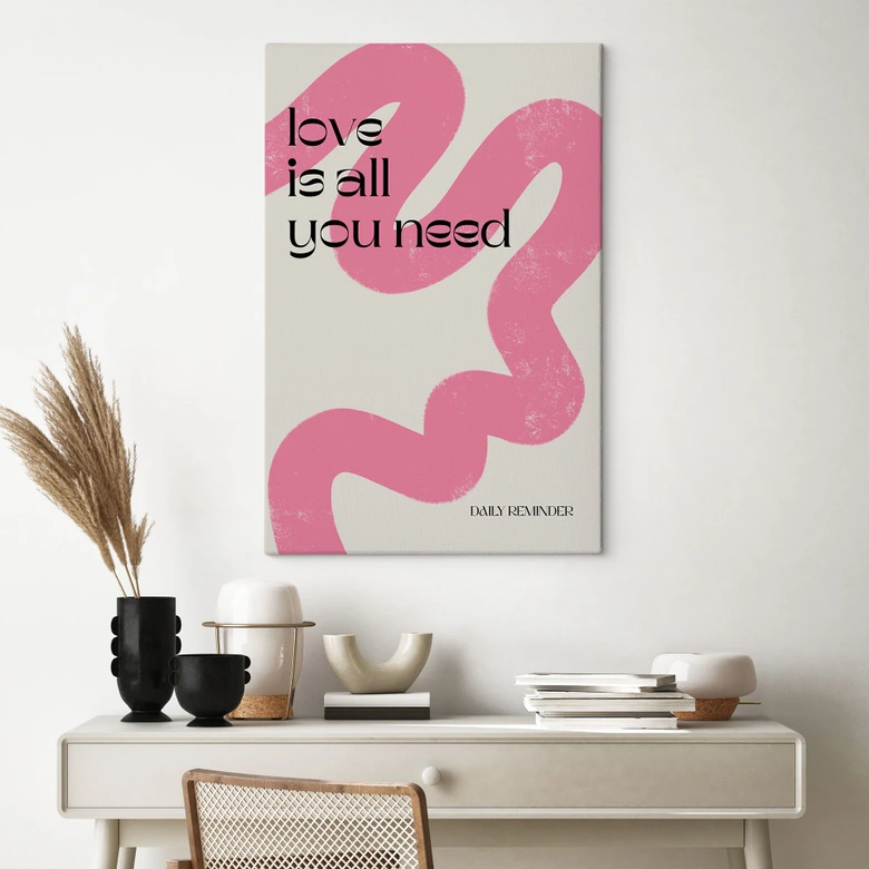 Tableau sur toile L'amour est tout ce dont vous avez besoin - Volfova 