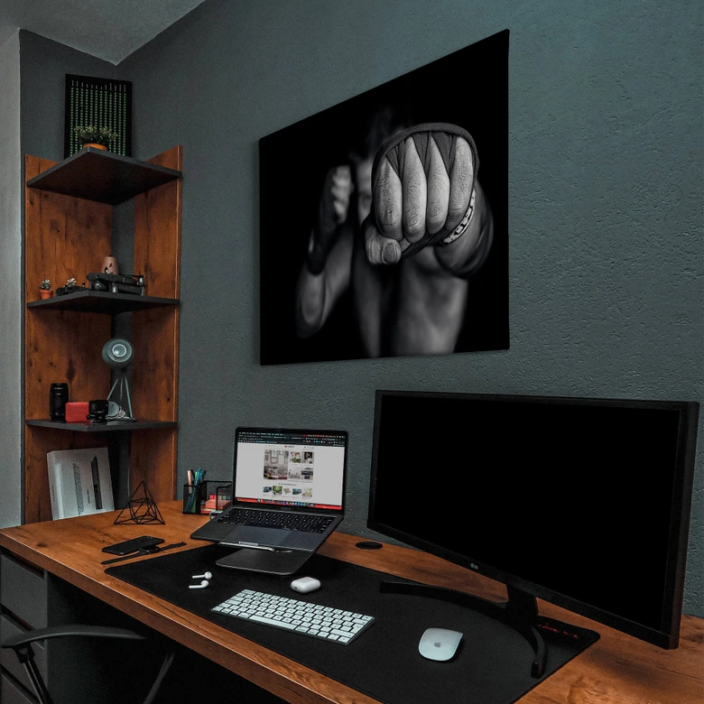 Canvastavla Vrican - Vänster rak linje 