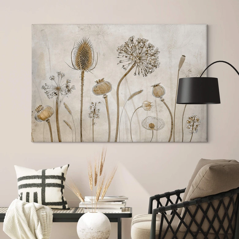 Tableau sur toile Disher - fleurs séchées 