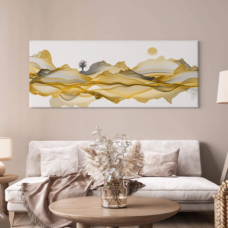 Lienzo montañas doradas - Panorama 
