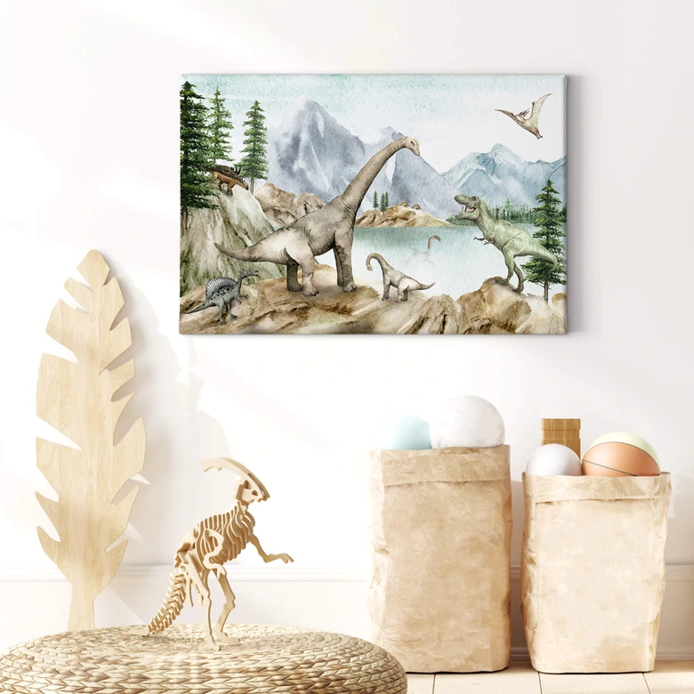 Leinwandbild Kikki Belle - Dinowelt 