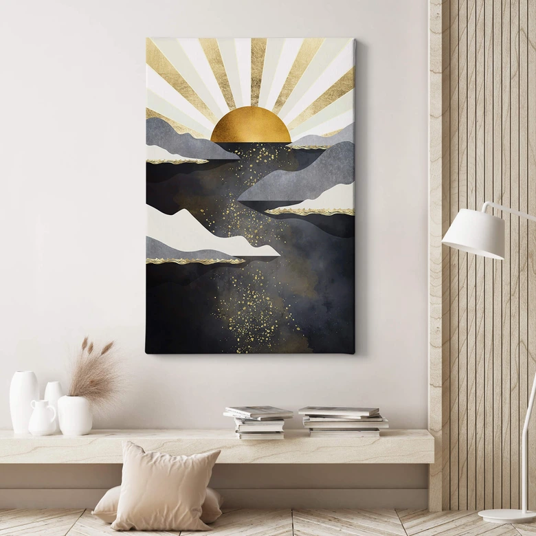 Leinwandbild SpaceFrog Designs - Goldene Dämmerung 
