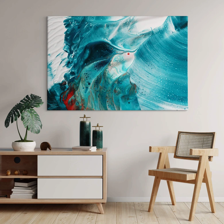 Leinwandbild Westum - Flying into the waves 