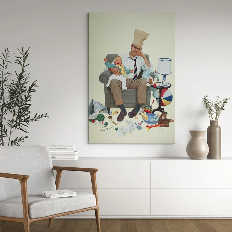 Leinwandbild Kurt Ard - Wo bleibt Mama denn (1960) - 70x100 cm 