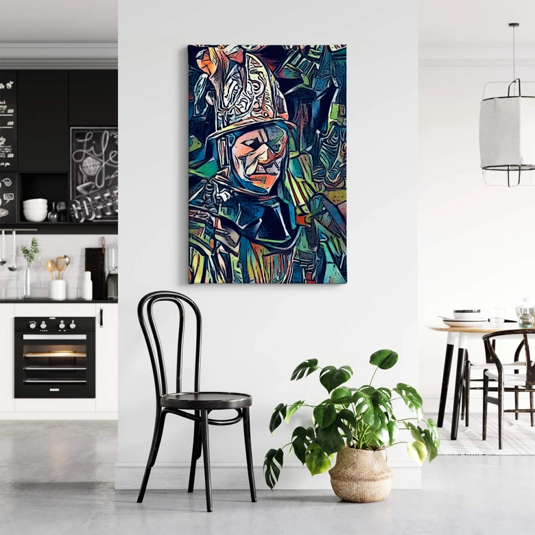 Leinwandbild Zamart - Hommage an Rembrandt - Der Mann 