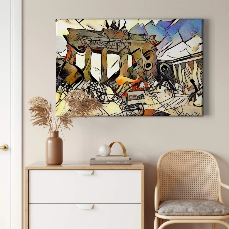 Leinwandbild Zamart - Kandinsky trifft Berlin Brandenburger Tor 