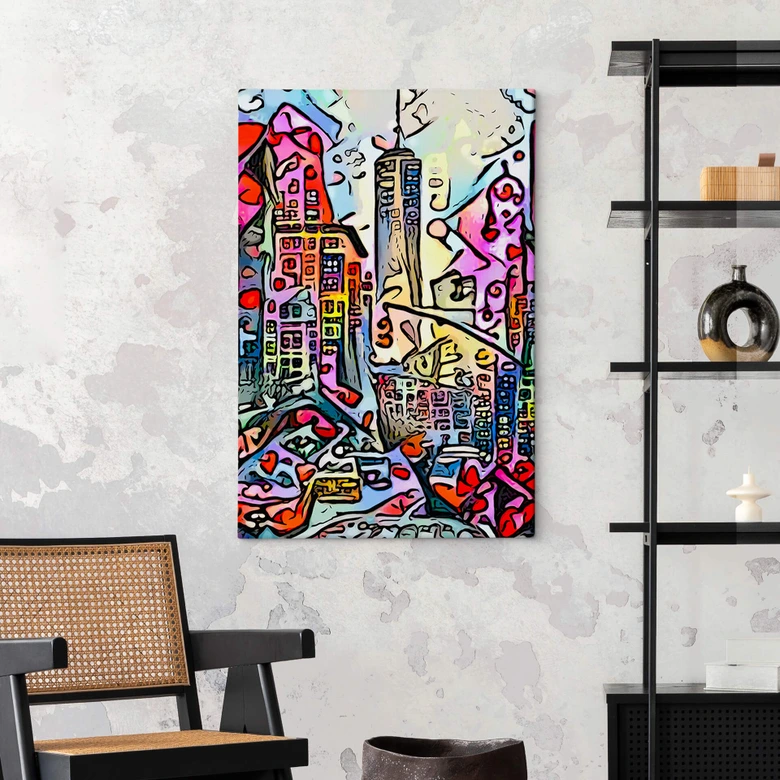 Leinwandbild Zamart - New York Empire State Building - Rizzi-Stil 