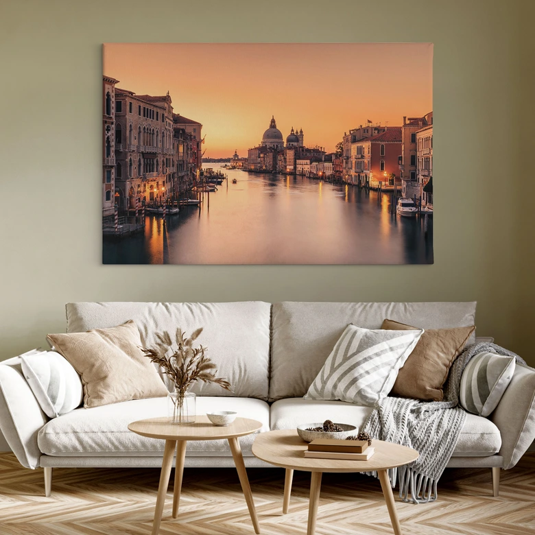 Leinwandbild Sonnenuntergang in Venedig - Zhang 