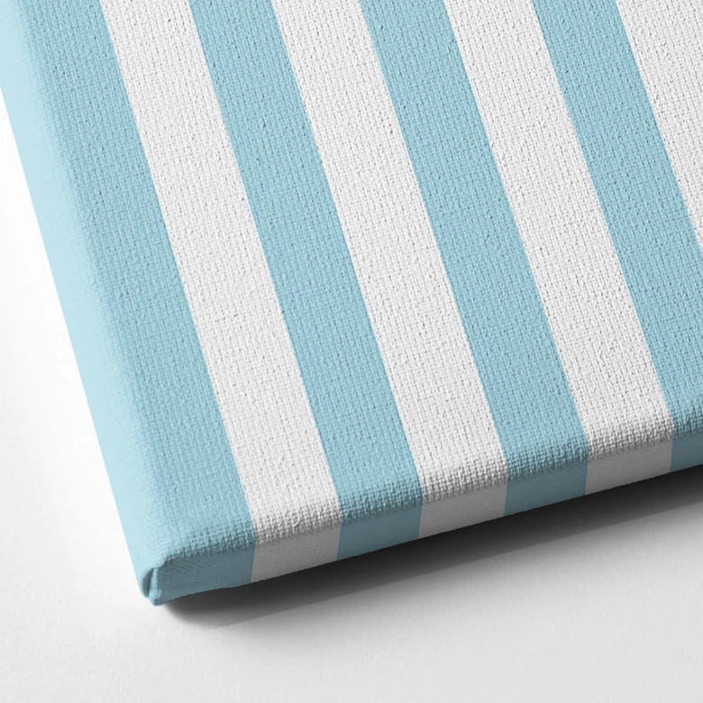 Personalisierbares Leinwandbild Streifen blau 