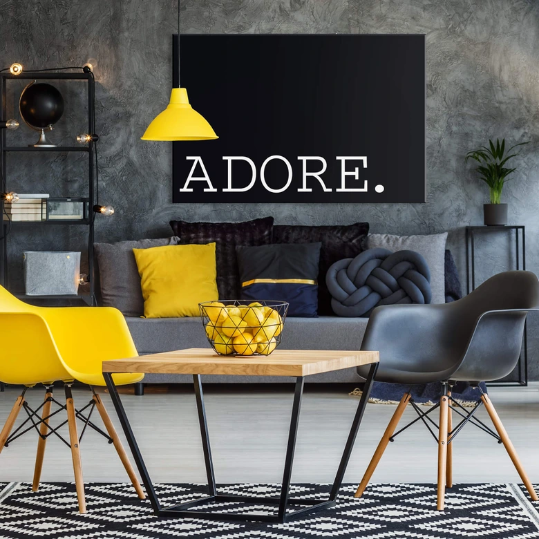 Leinwandbild - Adore s/w 