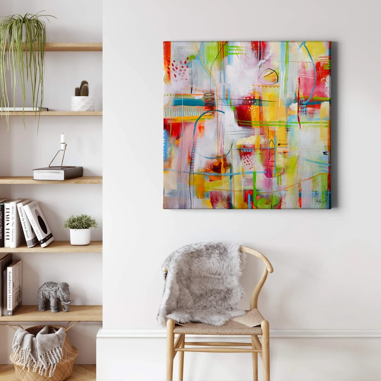 Lienzo Fedrau - En el caos de las emociones - Cuadrado 