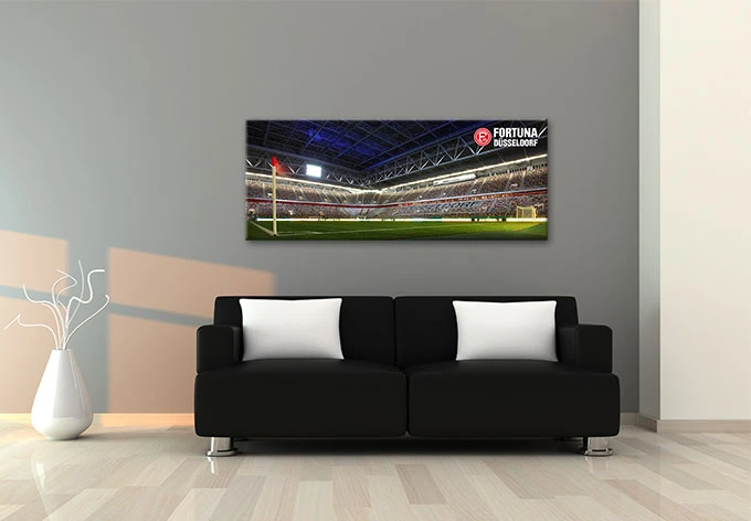Leinwandbild Fortuna Düsseldorf Stadion Eckfahne 