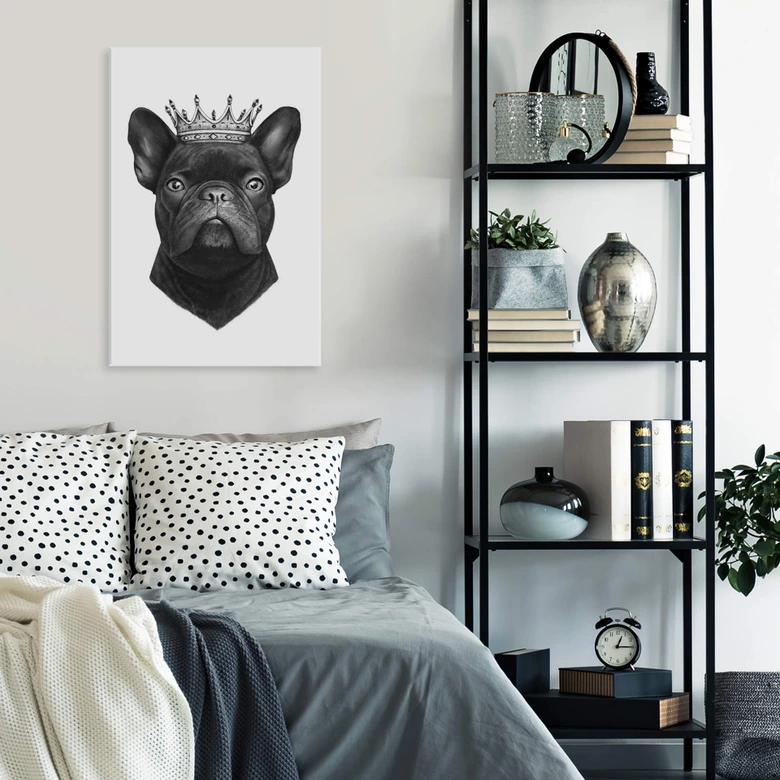 Lienzo Korenkova - Rey Bulldog Francés 
