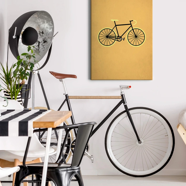 Leinwandbild Kubistika - Fahrrad Liebe 