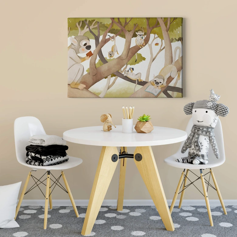 Lienzo Loske - Monos listos 