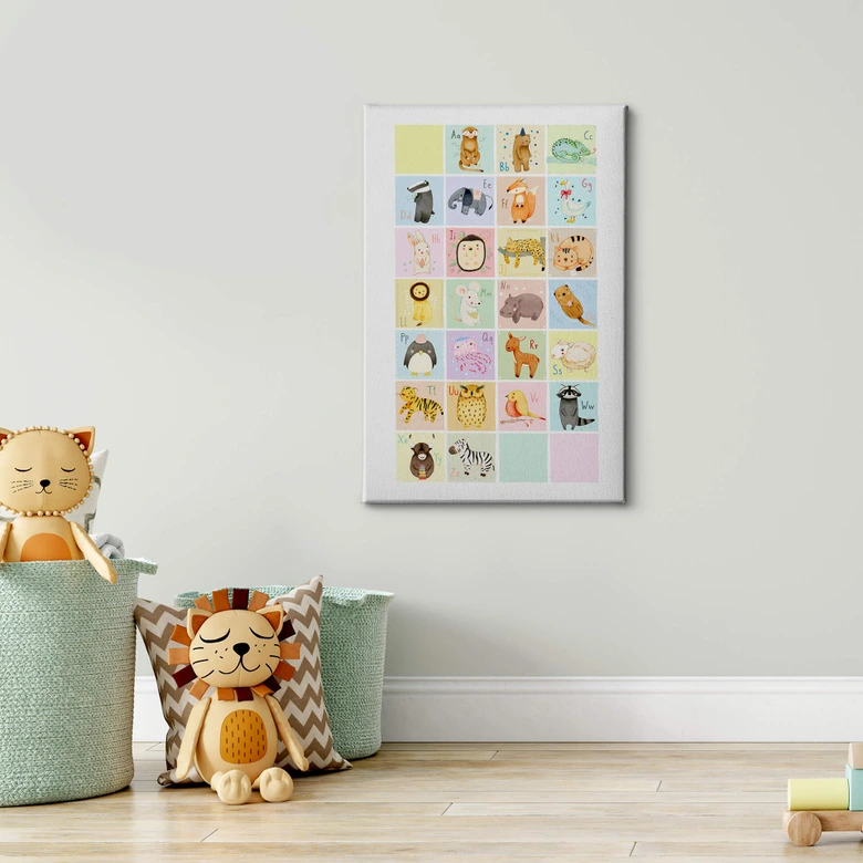 Leinwandbild Loske - Tierisches Alphabet 