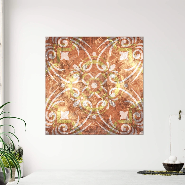 Cuadro lienzo Ornamento Mediterráneo - Cuadrado 