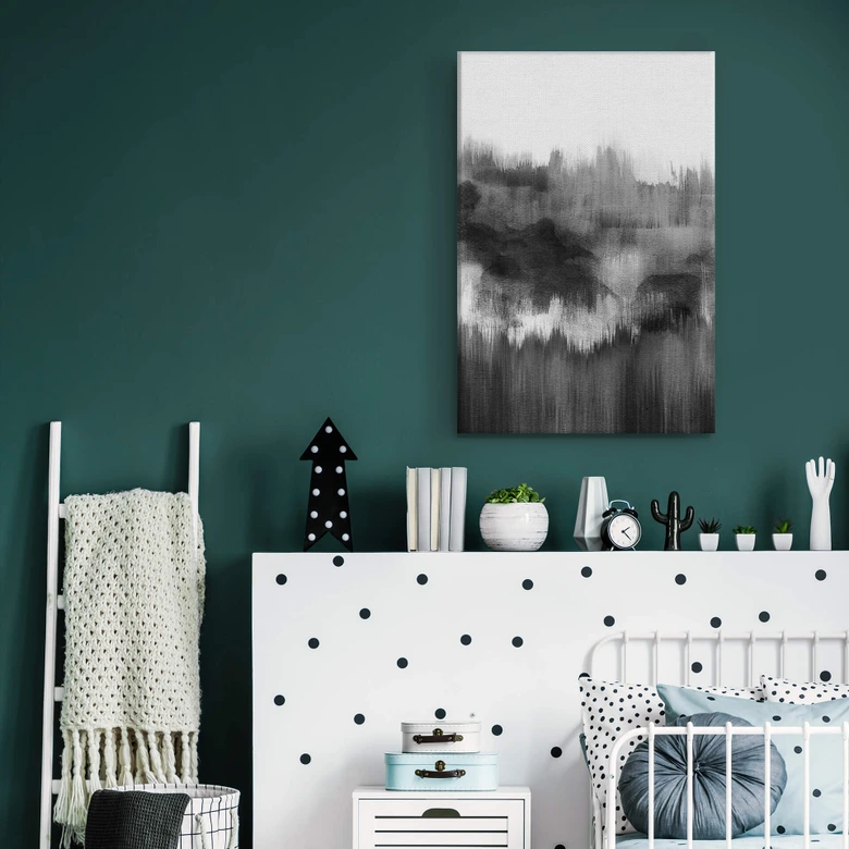 Leinwandbild Nouveauprints - Watercolour Brush Strokes (schwarz) 