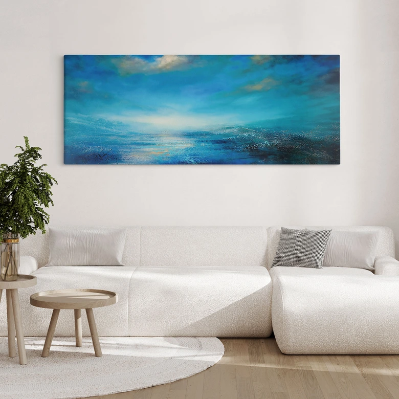 Canvas print Endless expanse in blue - Schmucker - Panorama 